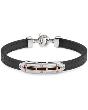 Baraka Perforated Rubber And Screw-Detail Bracelet - White