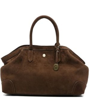 Ash Justine Suede Tote Bag - Brown