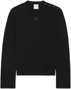 Courreges Shoulder Snaps Jumper - Black