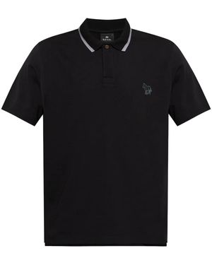 Paul Smith ゼブラモチーフ ポロシャツ - ブラック