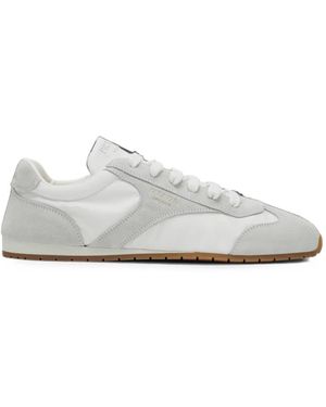 Prada Suede-Panelled Trainers - White