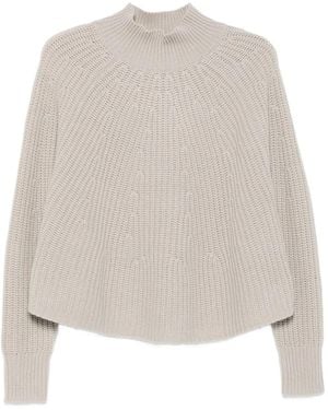 Allude ハイネック リブニットセーター - ナチュラル