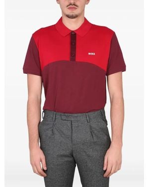 BOSS Cotton Polo Shirt - Red
