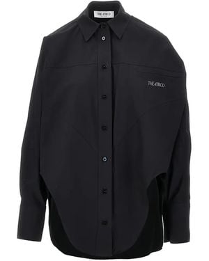 The Attico Top Con Logo Bordado - Azul