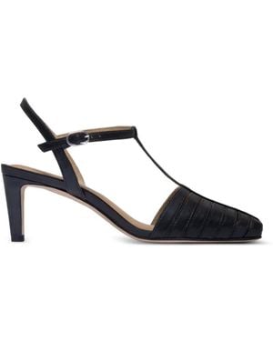 Bernardo Peoria T-Bar Heeled Court Shoes - Black