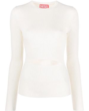 DIESEL M-peris カットアウト ニットトップ - ホワイト