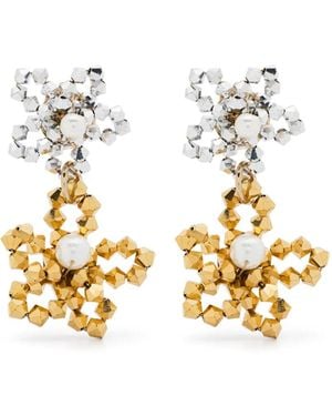 Rosantica Pendientes con colgante floral - Metálico