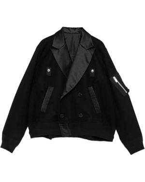 Sacai Double-Breasted Jacket - Black