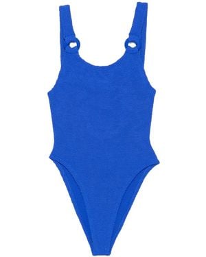 Hunza G Domino One-Piece Swimsuit With Ring - Blue