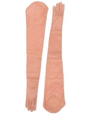 MM6 by Maison Margiela Gants En Cuir - Blanc