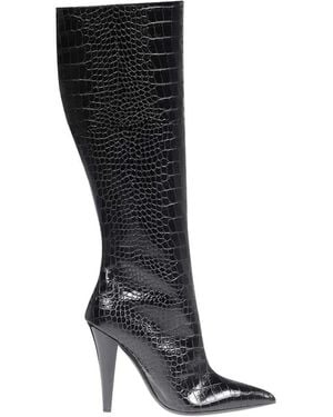 Tom Ford 110Mm Leather High Boots - Black