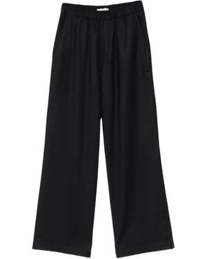 Barena Elasticated Wide-Leg Trousers - Black