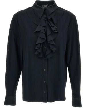 Irie Ruffled Long-Sleeve Shirt - Blue