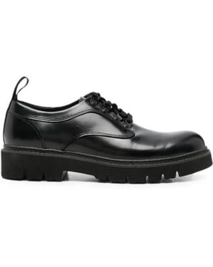 SERGIO MORETTI FIRENZE Leather Derby Shoes - Black