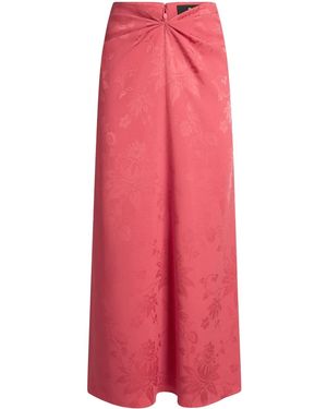 Etro Falda midi con motivo floral en jacquard - Rosa