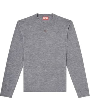 DIESEL K-Valiam Pullover mit Logo - Grau