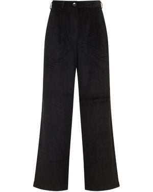 Frankie Shop Norstrand Pleated Corduroy Trousers - Black