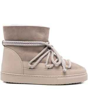 Inuikii Suede Lace-Up Boots - Natural