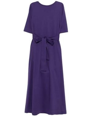 Psophia Midikleid Mit Bindegürtel - Lila
