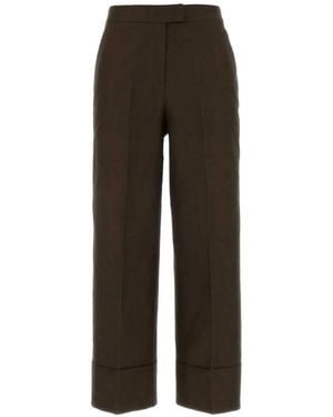 PT Torino Pressed-Crease Trousers - Brown