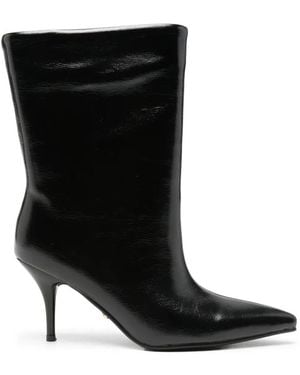 Twentyfourhaitch Bottines Pointues À Talon Aiguille Unuk - Black