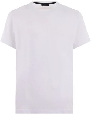 Fay T-Shirt mit Logo-Stickerei - Weiß
