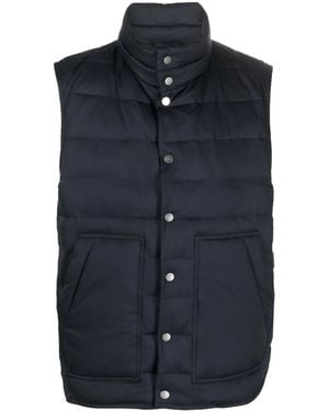 Kiton Mock-Neck Padded Gilet - Blue