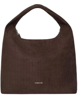Manière De Voir Braided Suede Bag - Brown