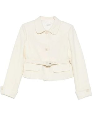 P.A.R.O.S.H. Belted buttoned jacket - Blanco