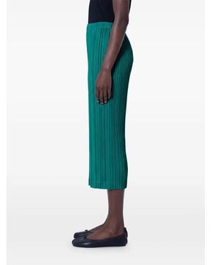 Pleats Please Issey Miyake Thicker Bottoms 1 Pleated Midi Skirt - Green