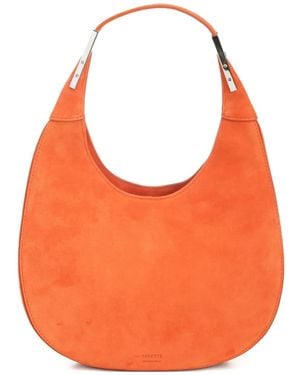 SAVETTE Florence Crescent-Shaped Shoulder Bag - Orange