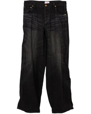 KAMIYA Vaqueros anchos - Negro