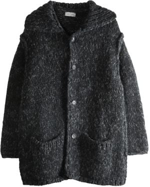 Yohji Yamamoto Geknöpfter Mantel - Schwarz