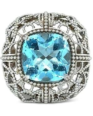 Lisa Nik 18K Topaz Ring - Blue