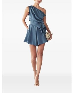 Willa Tie-Fastening Playsuit - Blue