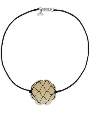 Niccolò Pasqualetti Wrapped Flower Necklace - Metallic