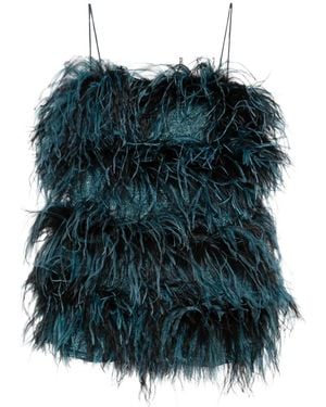 Oséree Fluffy Mini Dress - Green