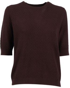 Kangra Short-Sleeve Sweater - Brown