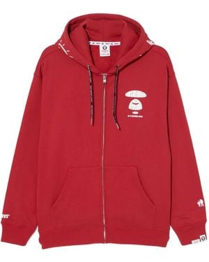 Aape By A Bathing Ape Moonface Hoodie - Red