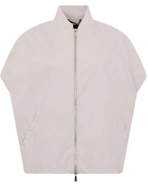 Moorer Zip-Up Collar Knitwear - White