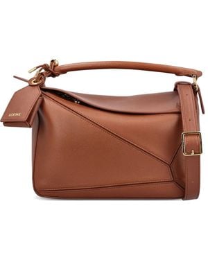 Loewe Kleiner Featherlight Puzzle Tote Bag - Braun