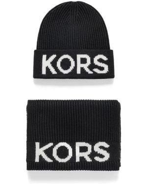 MICHAEL Michael Kors Gorro con logo bordado - Negro