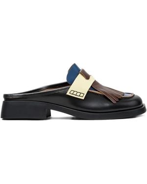 Camper Mules Twins con detalle de borlas - Negro