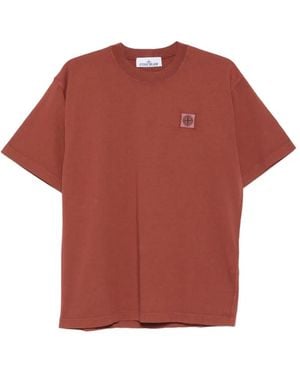 Stone Island Compass-Patch T-Shirt - Red