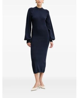 Silvian Heach Midikleid Mit Ballonärmeln - Blau