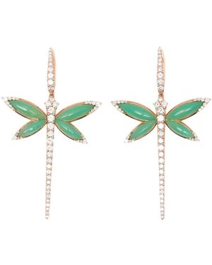 Anapsara Dragonfly Ohrringe Mit Diamanten - Grün