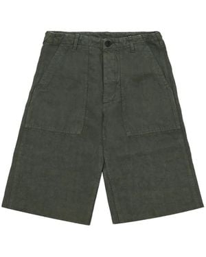 Fortela Simone Raw-Edge Shorts - Green