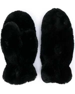 Apparis Coco Faux-Fur Mittens - Black