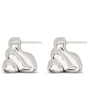 Maria Black Small Bogota Earrings - White