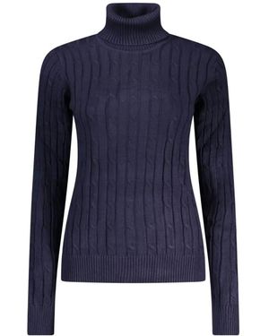 Norway 1963 Jersey Con Cuello Vuelto - Azul